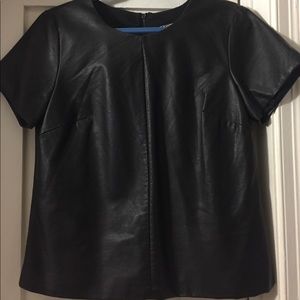 Faux Leather Top